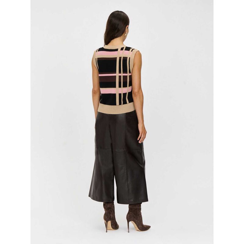 Veronika Maine Check Knit Vest image number 1